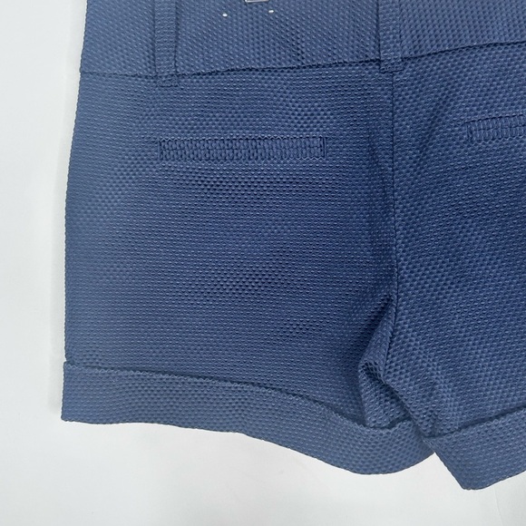 Maurices Navy Blue Lo Rise Textured‎ Shorts Size 9/10 faux cuff - Picture 6 of 8
